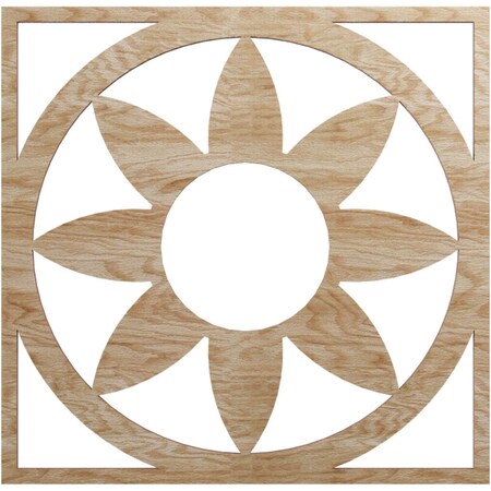 Ekena Millwork Blume Wood Fretwork Pierced Ceiling Medallion, Red Oak, 18"OD x 6 1/4"ID x 1/4"T CMWP18X18X0250BLRO